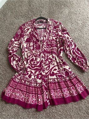 ZARA Printed Mini Dress – Tagged Size S (Fits M/L) 💗
